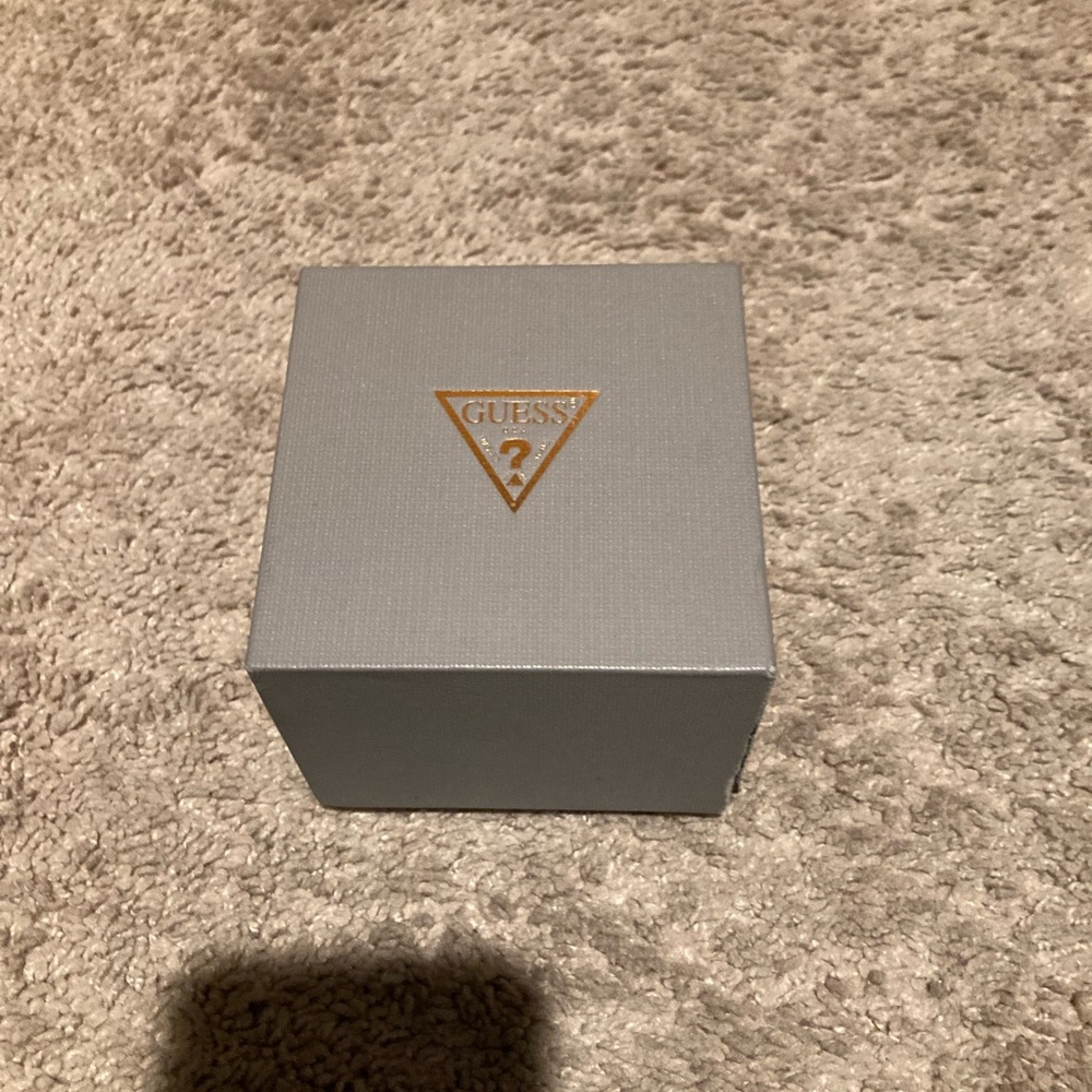 GUESS Gray Gift Box with Gold Emblem